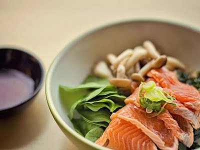 Sushi Roll with Avocado and Salmon